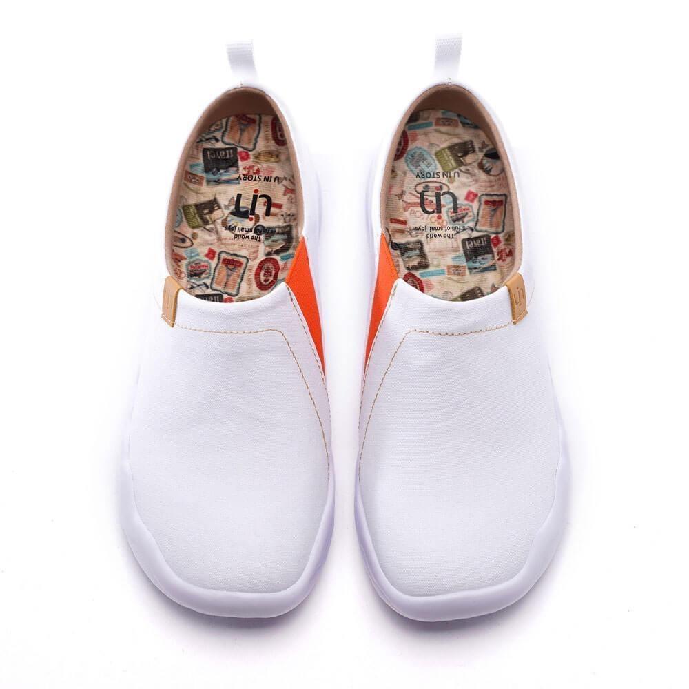 UIN Footwear Women Toledo White-US Local Delivery Canvas loafers