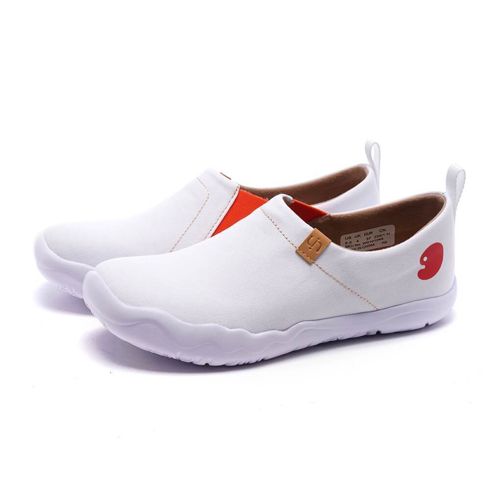 UIN Footwear Women Toledo White-US Local Delivery Canvas loafers