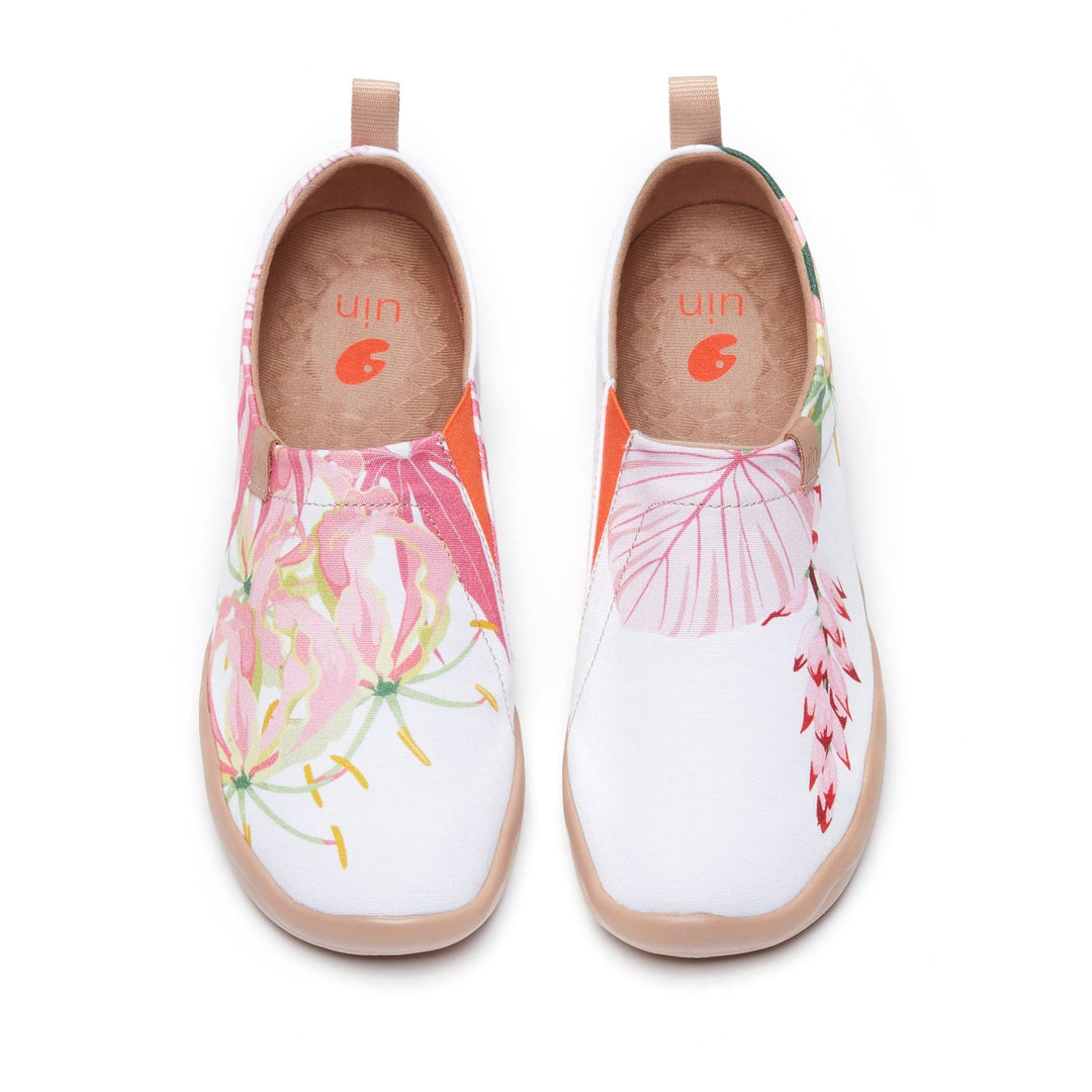 UIN Footwear Women Tropical Blossom Toledo I Women-US Local Delivery Canvas loafers