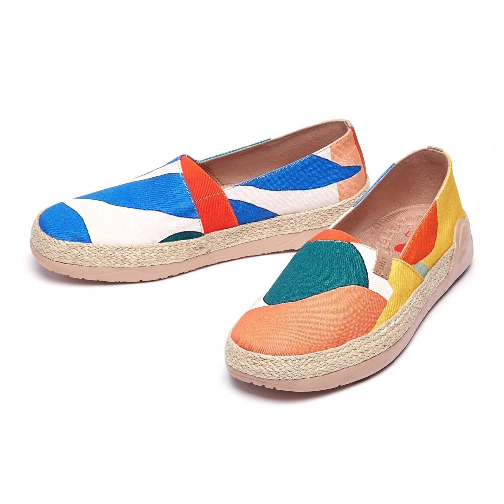 UIN Women's Espadrilles Slip Ons Canvas Lightweight Walking Casual