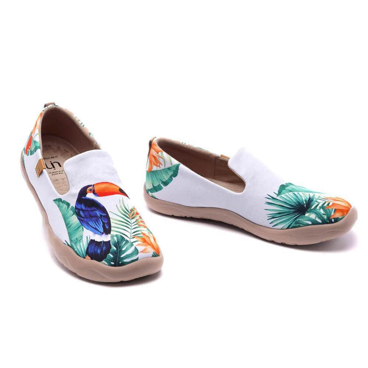 UIN Footwear Women Tropical Vibe-US Local Delivery Canvas loafers