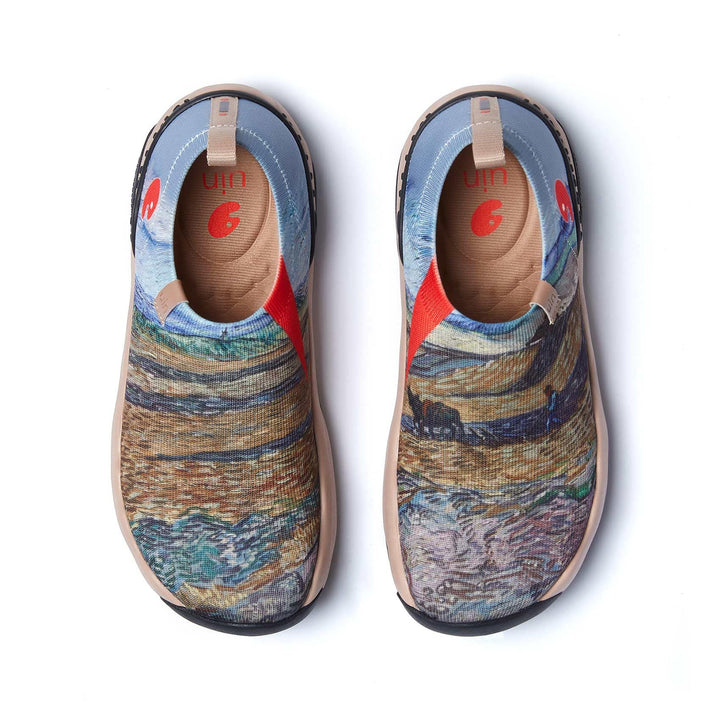 UIN Footwear Women Van Gogh Enclosed Field with Ploughman 3 Toledo XI Women Canvas loafers