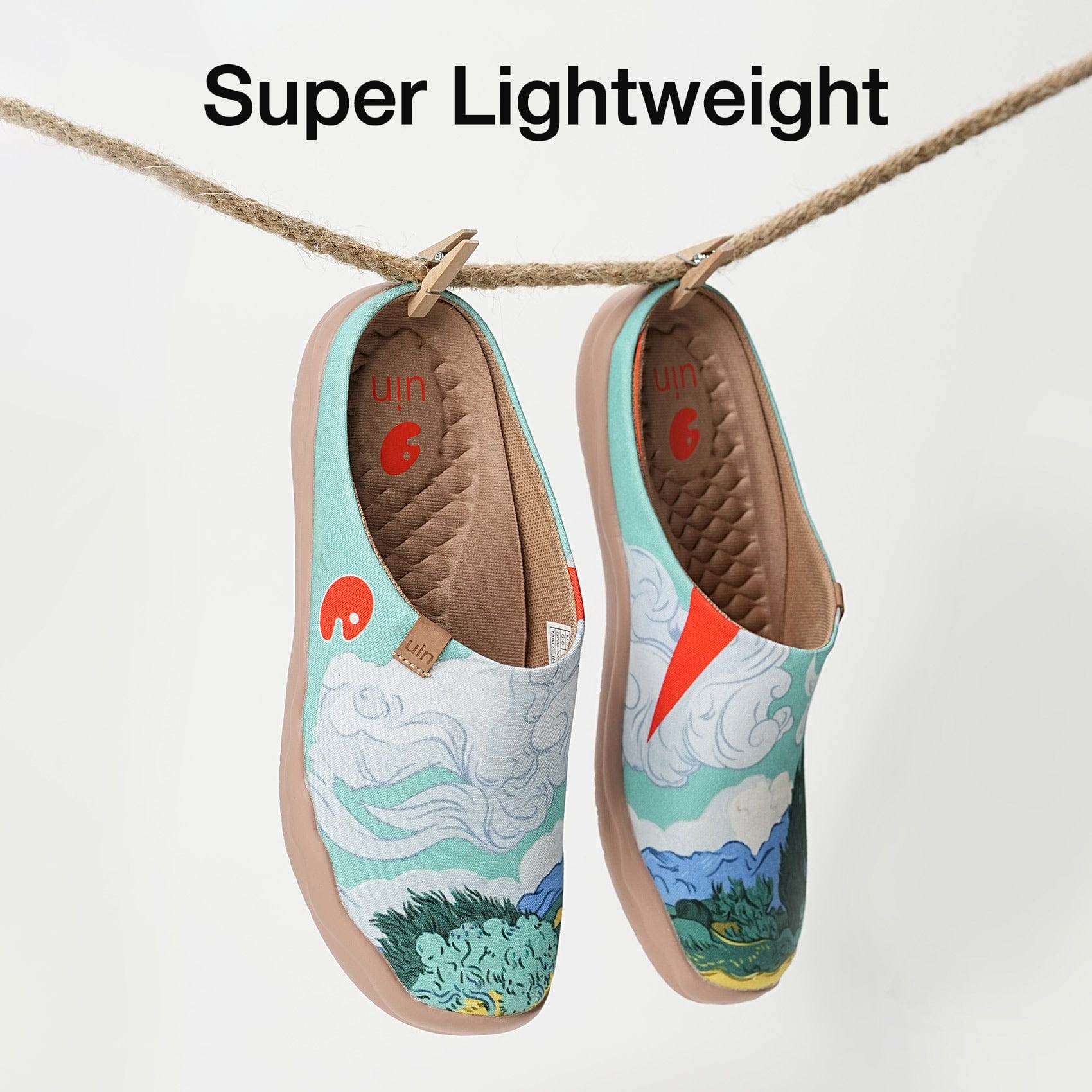 Van Gogh Wheatfield with Cypresses Malaga Slipper Women