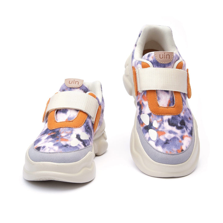 UIN Footwear Women Watercolor Flower Shadow Ronda I Women Canvas loafers