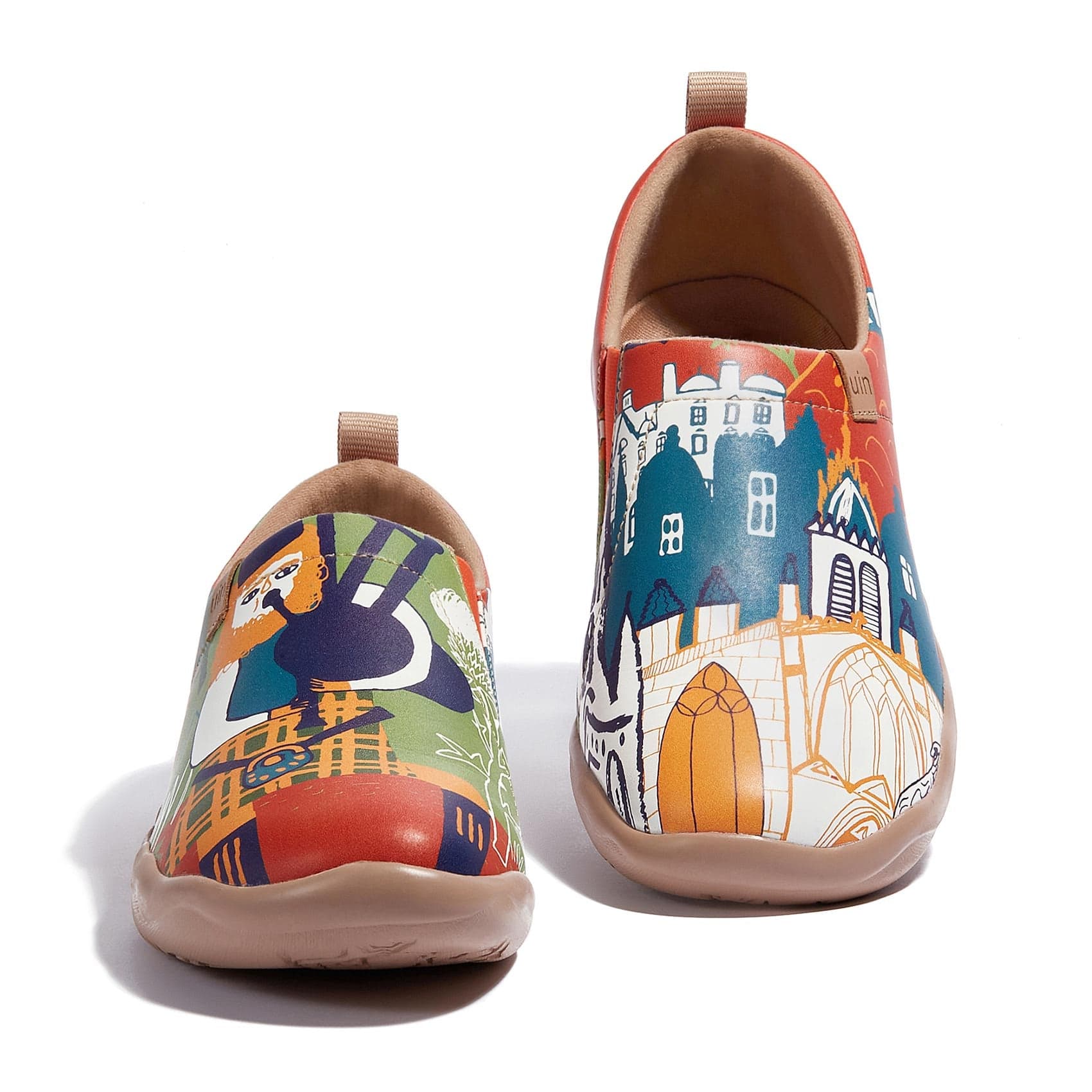 UIN Women's Walking Travel Shoes Slip On Microfiber Leather Casual