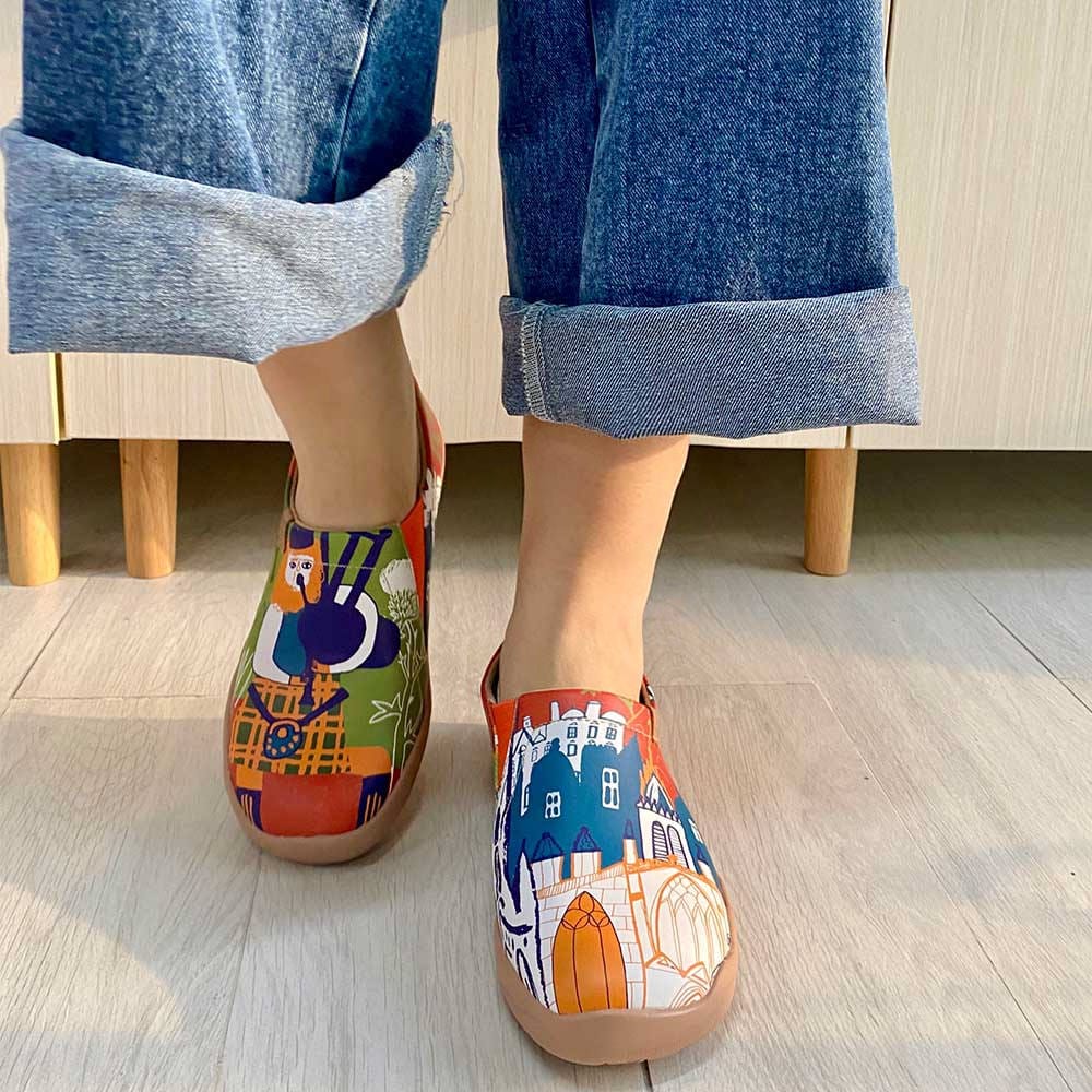 UIN Women's Walking Travel Shoes Slip On Microfiber Leather Casual