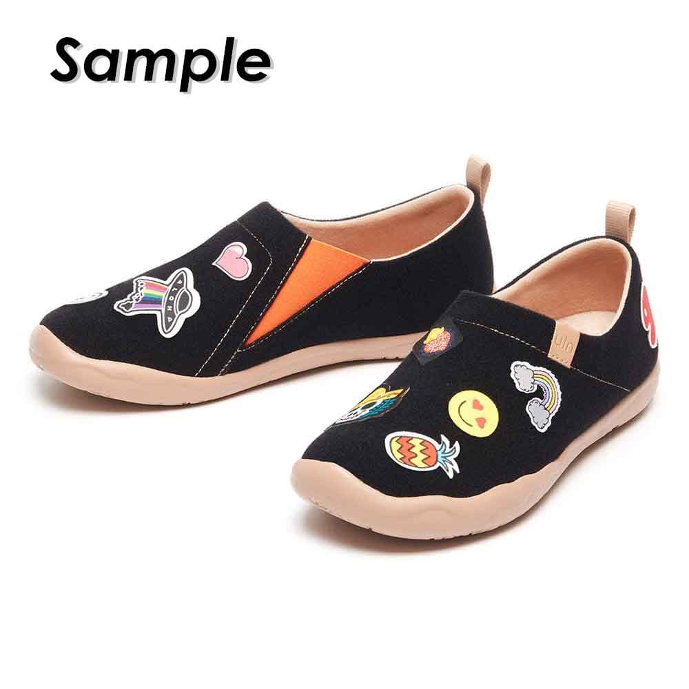 UIN Footwear DIY Stickers Candle Sticker Canvas loafers