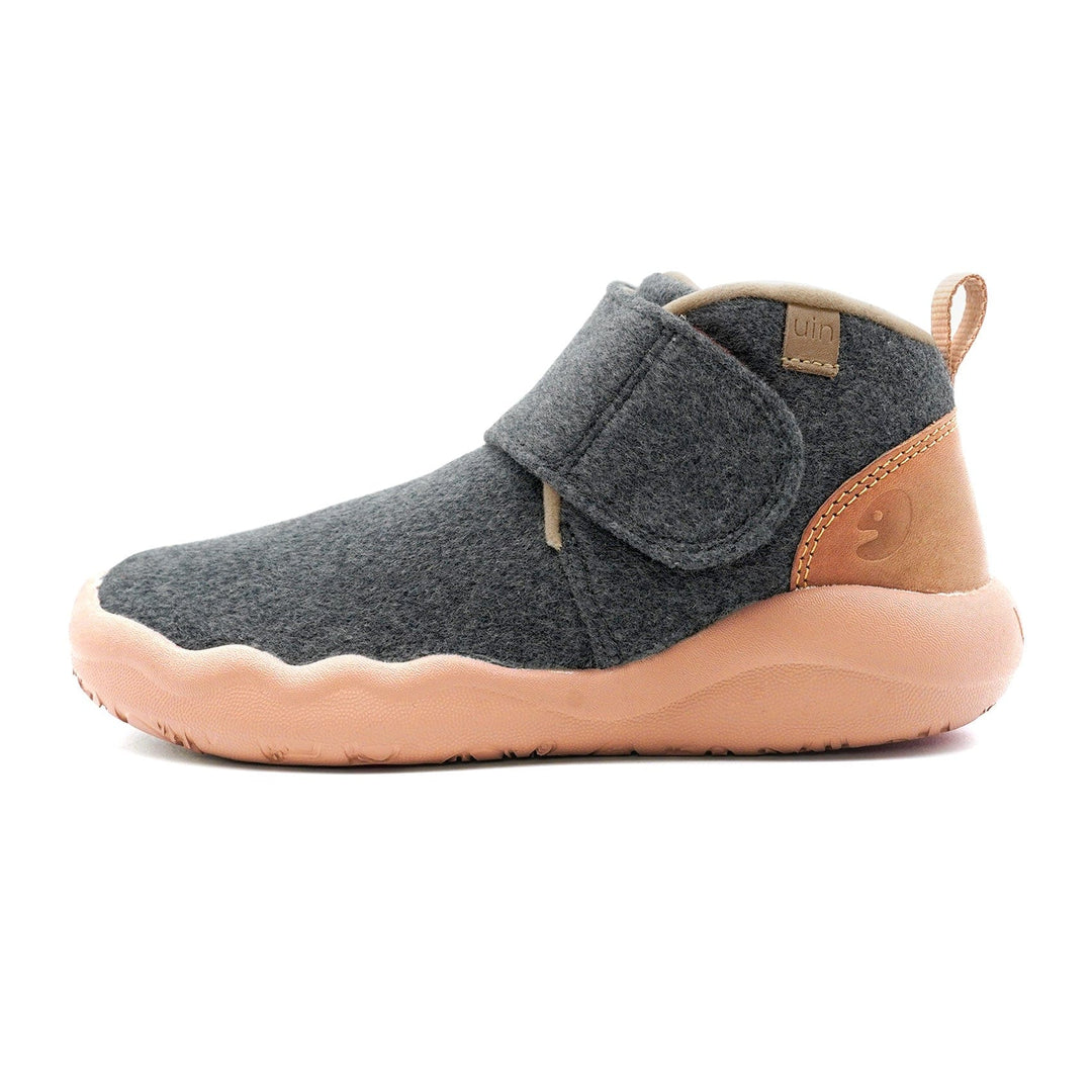 UIN Footwear Kid Bilbao Deep Grey Wool Boots Kid Canvas loafers