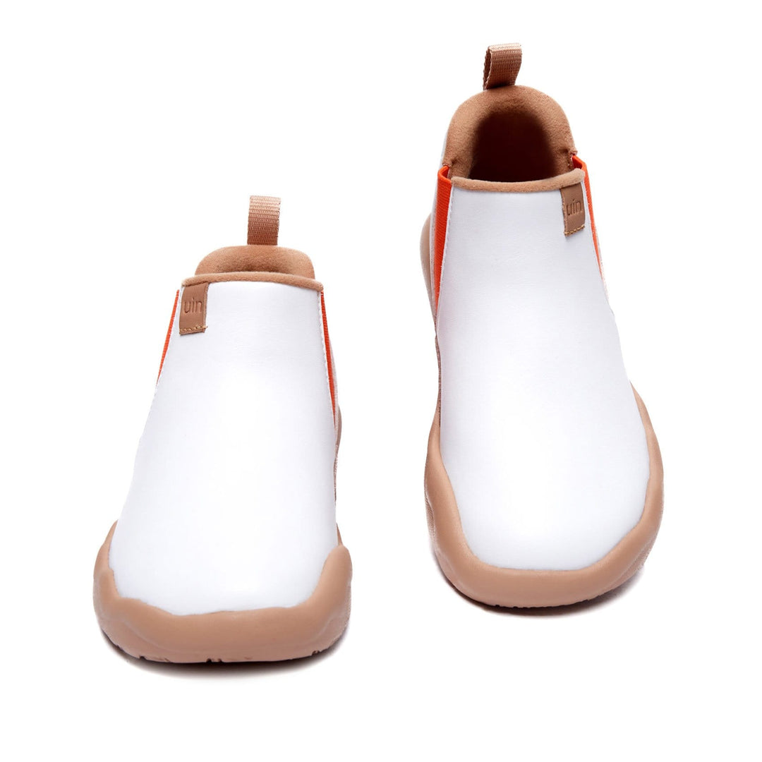 UIN Footwear Kid Bright White Granada Kid Canvas loafers