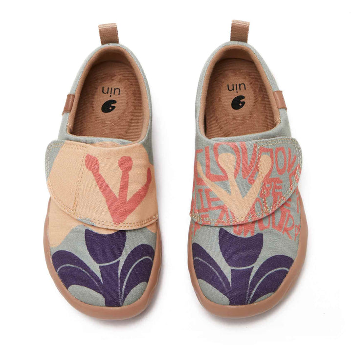 UIN Footwear Kid Flowers of Hope Kid Canvas loafers