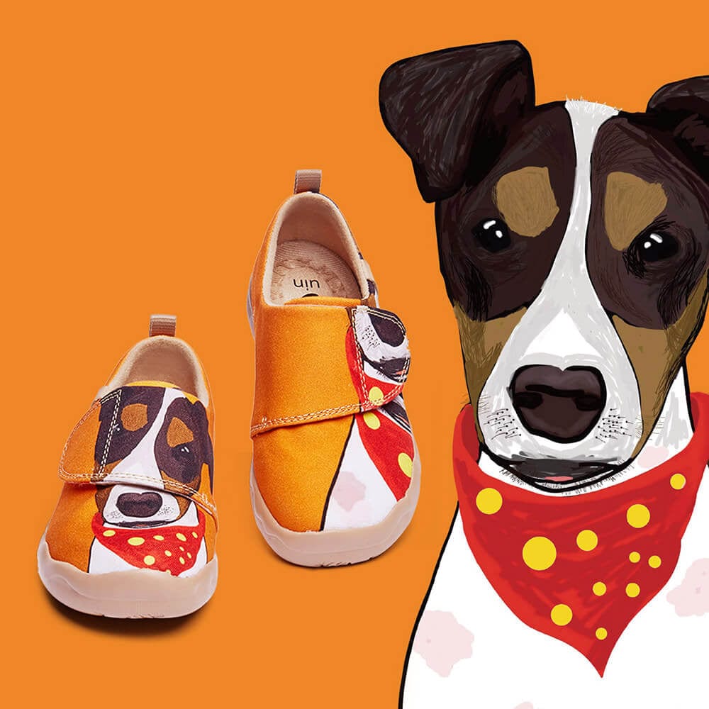 UIN Footwear Kid Jack Russell Terrier Kid Canvas loafers