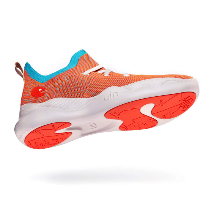 UIN Footwear Kid Orange & Blue Mijas Kid Canvas loafers