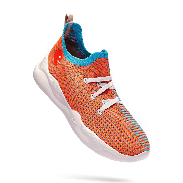 UIN Footwear Kid Orange & Blue Mijas Kid Canvas loafers