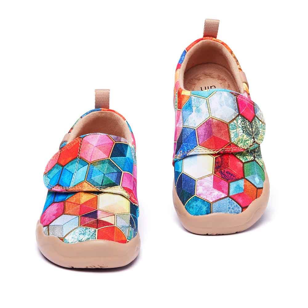 UIN Footwear Kid Stained Glass Kid Canvas loafers