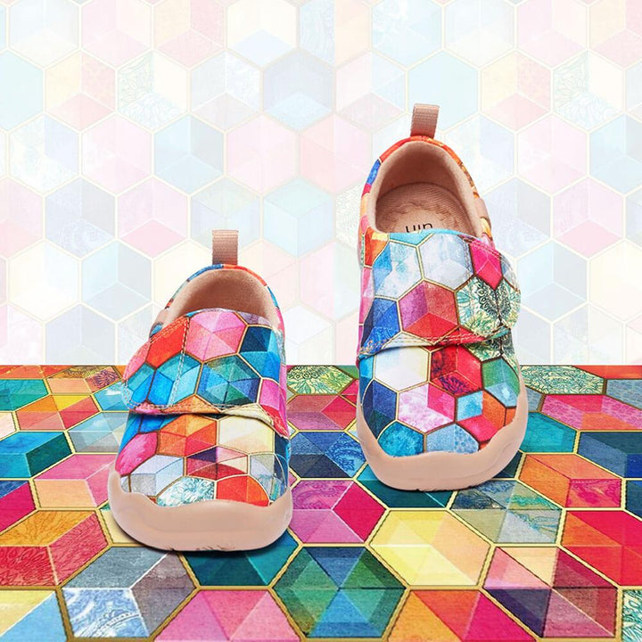 UIN Footwear Kid Stained Glass Kid Canvas loafers