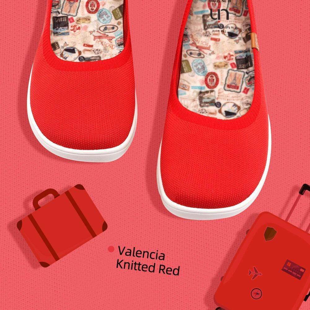 Valencia Knitted Red Kid