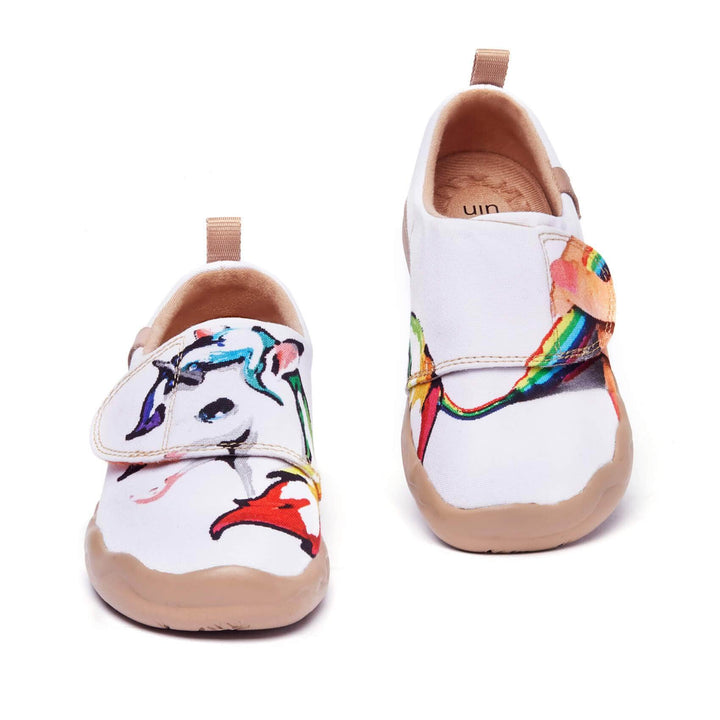 UIN Footwear Kid Watercolor Unicorn Kid Canvas loafers