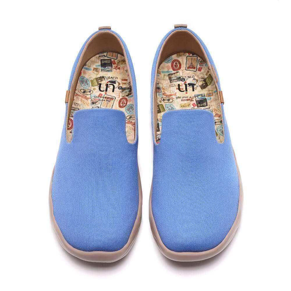 UIN Footwear Men Barcelona Canvas Denim Blue Canvas loafers