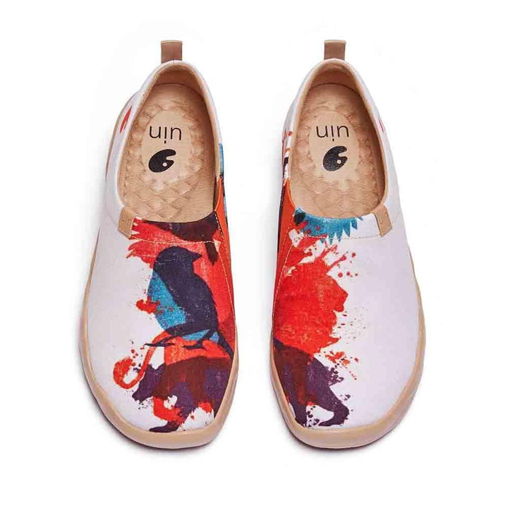 UIN Footwear Men Birds and Beasts Canvas loafers