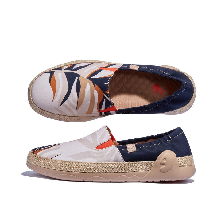 UIN Footwear Men Branches and Leaves Marbella VI Men Canvas loafers