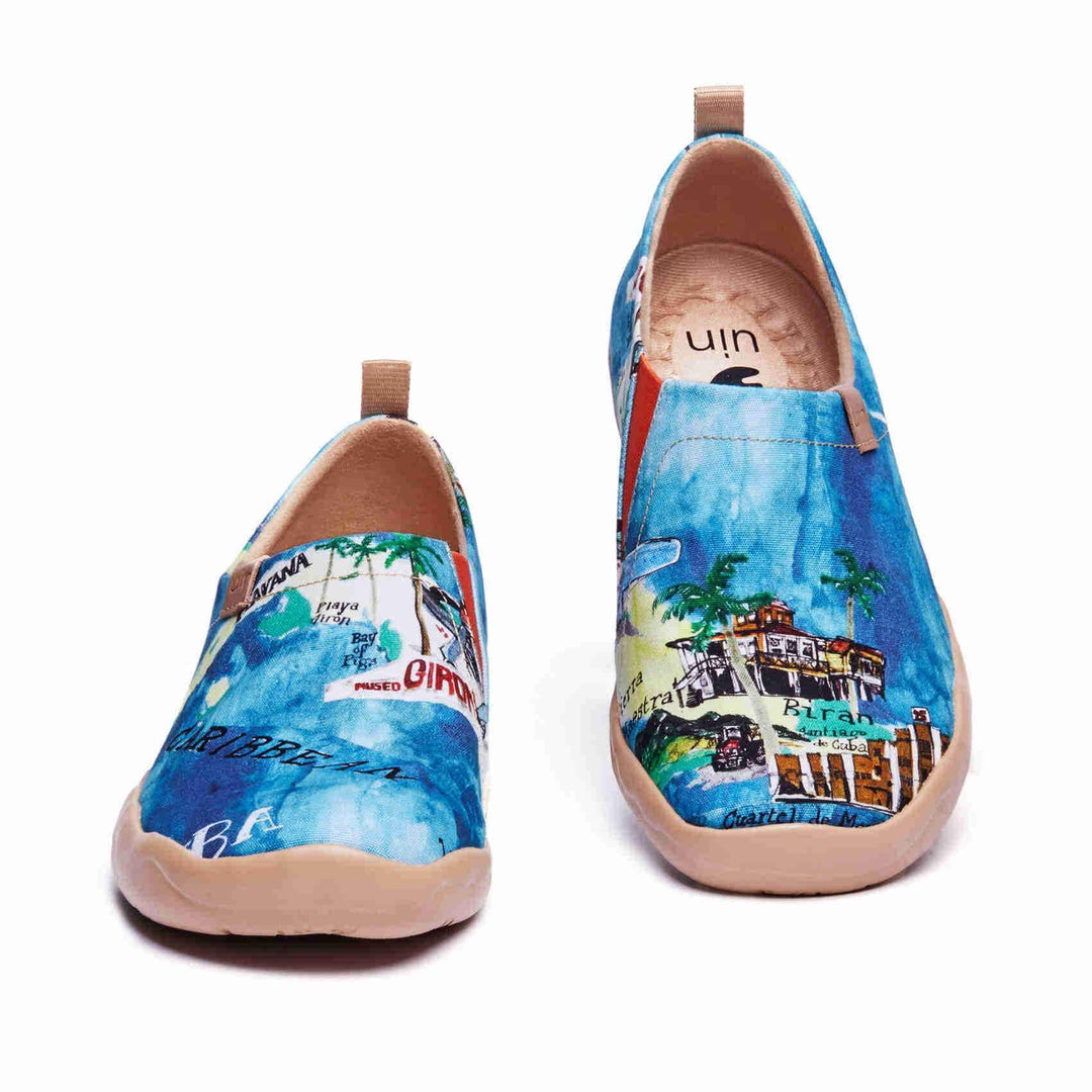 UIN Footwear Men Caribbean Pearl Canvas loafers