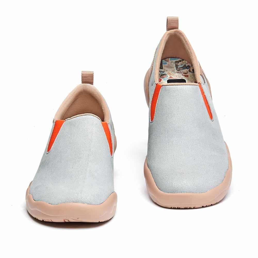 UIN Footwear Men Cuenca Dawn Gray Microfiber Suede Men Canvas loafers