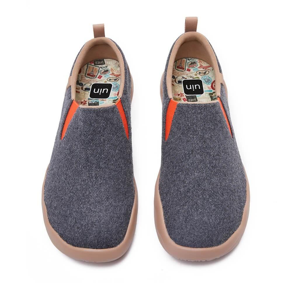 Cuenca Deep Grey Wool Men Shoes for Autumn/Winter | uin Footwear – UIN ...