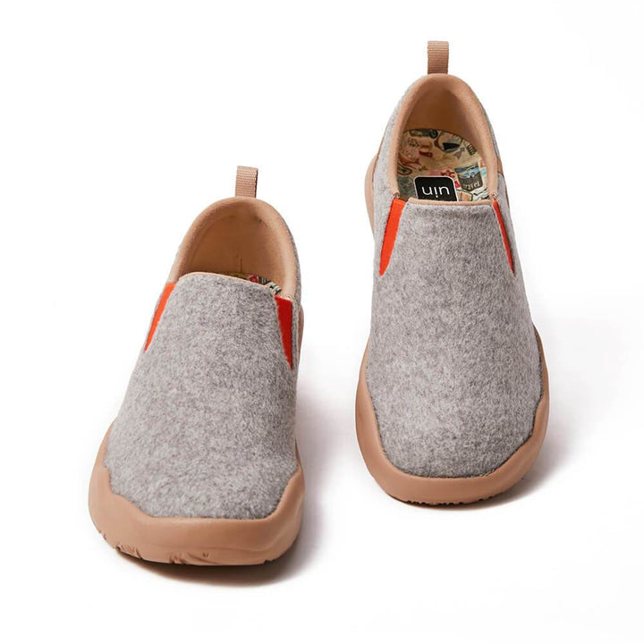 UIN Footwear Men Cuenca Light Grey Wool Men Canvas loafers