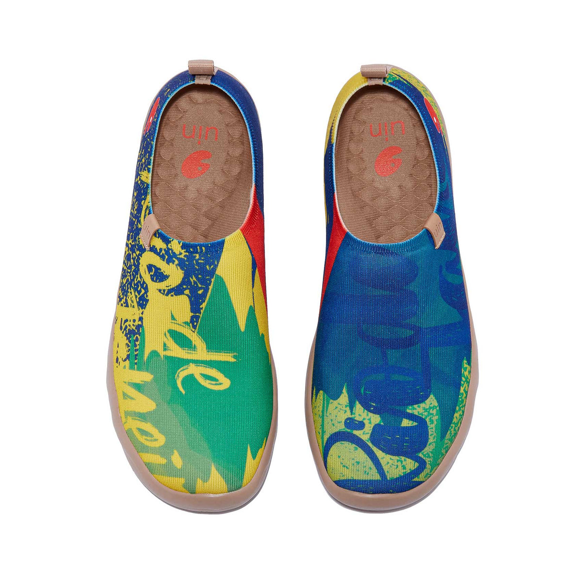 Men’s Size 10 UIN Travel Slip-On Shoes Canvas Colorful Chrome of Passion UIN MEN main image 4
