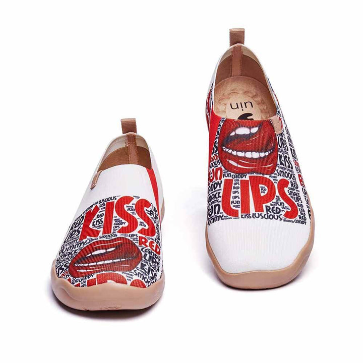 UIN Footwear Men Kiss Lip Canvas loafers