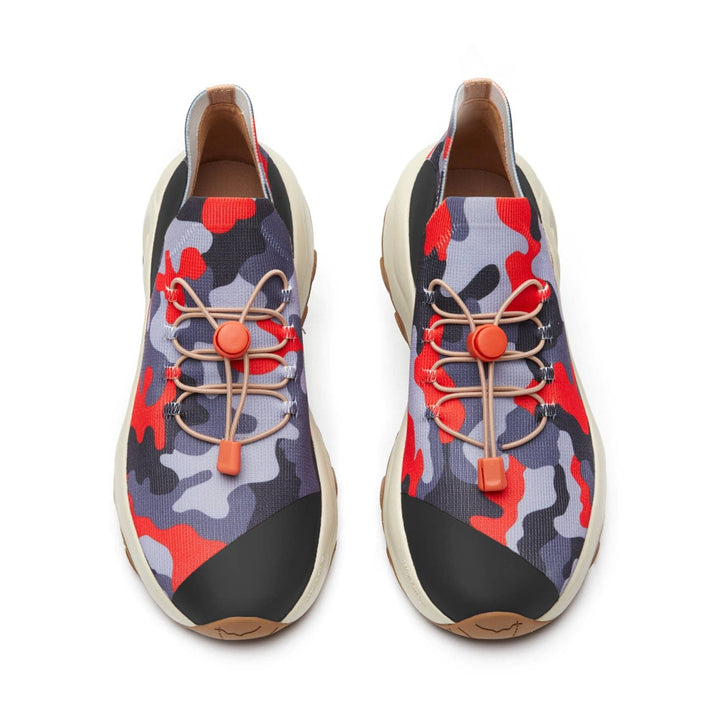 UIN Footwear Men Layer-Red Grey Cazorla I Men Canvas loafers