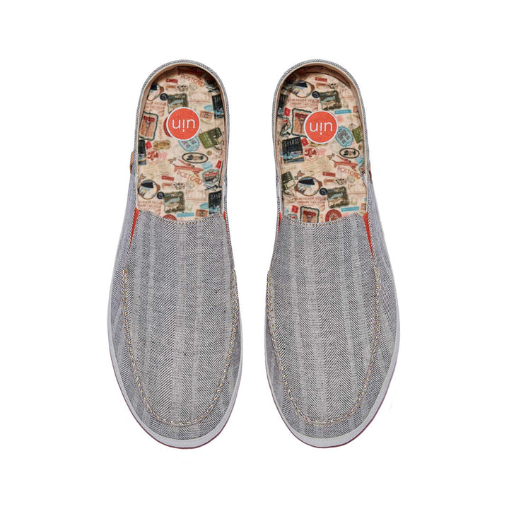 UIN Footwear Men Light Grey Formentera II Men Canvas loafers