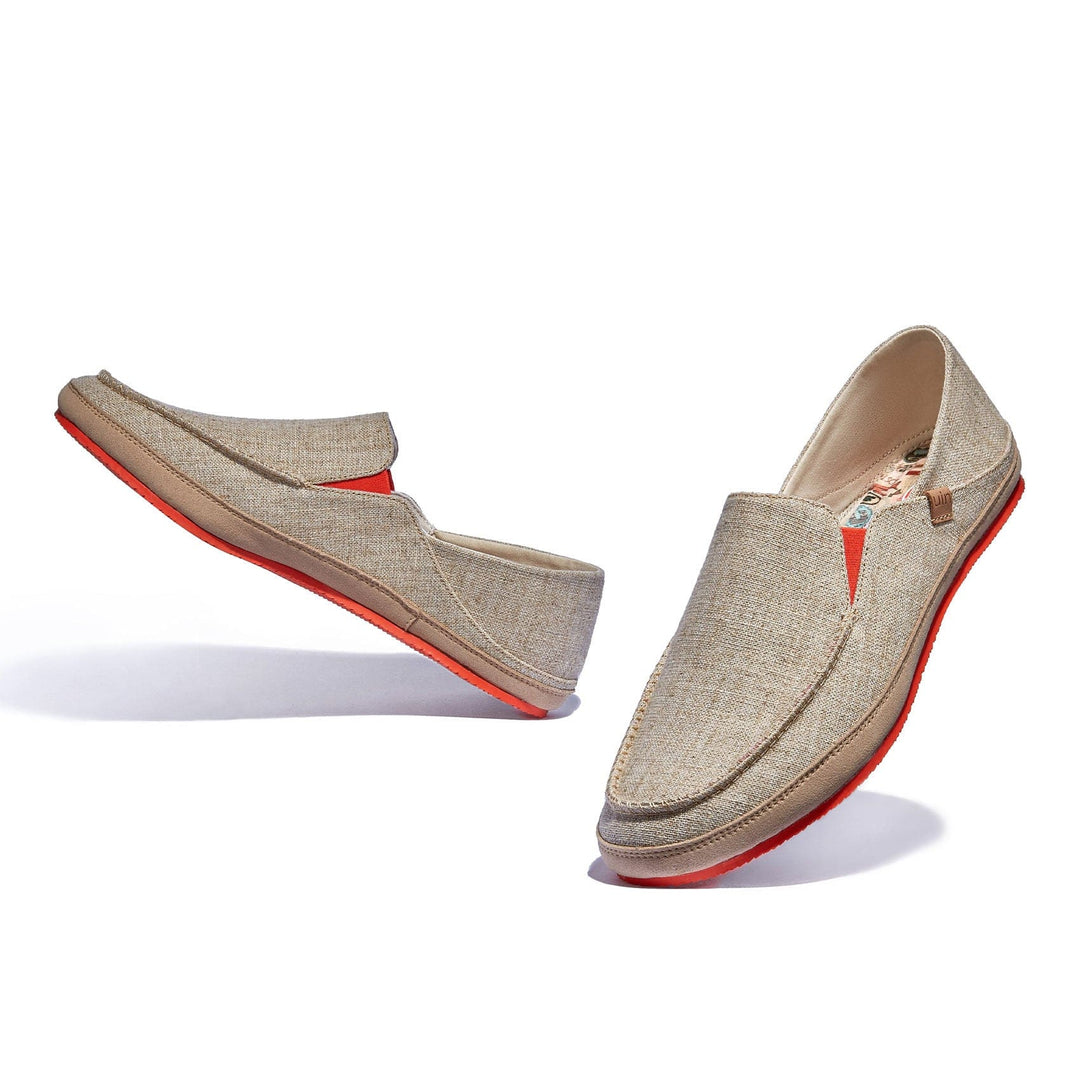 UIN Footwear Men Light Khaki Formentera II Men Canvas loafers