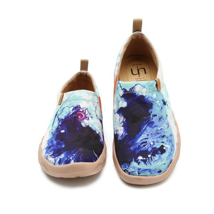 UIN Footwear Men Mottled Blue Canvas loafers