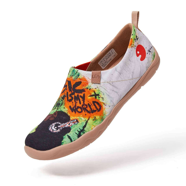UIN Footwear Men Music is My World Canvas loafers