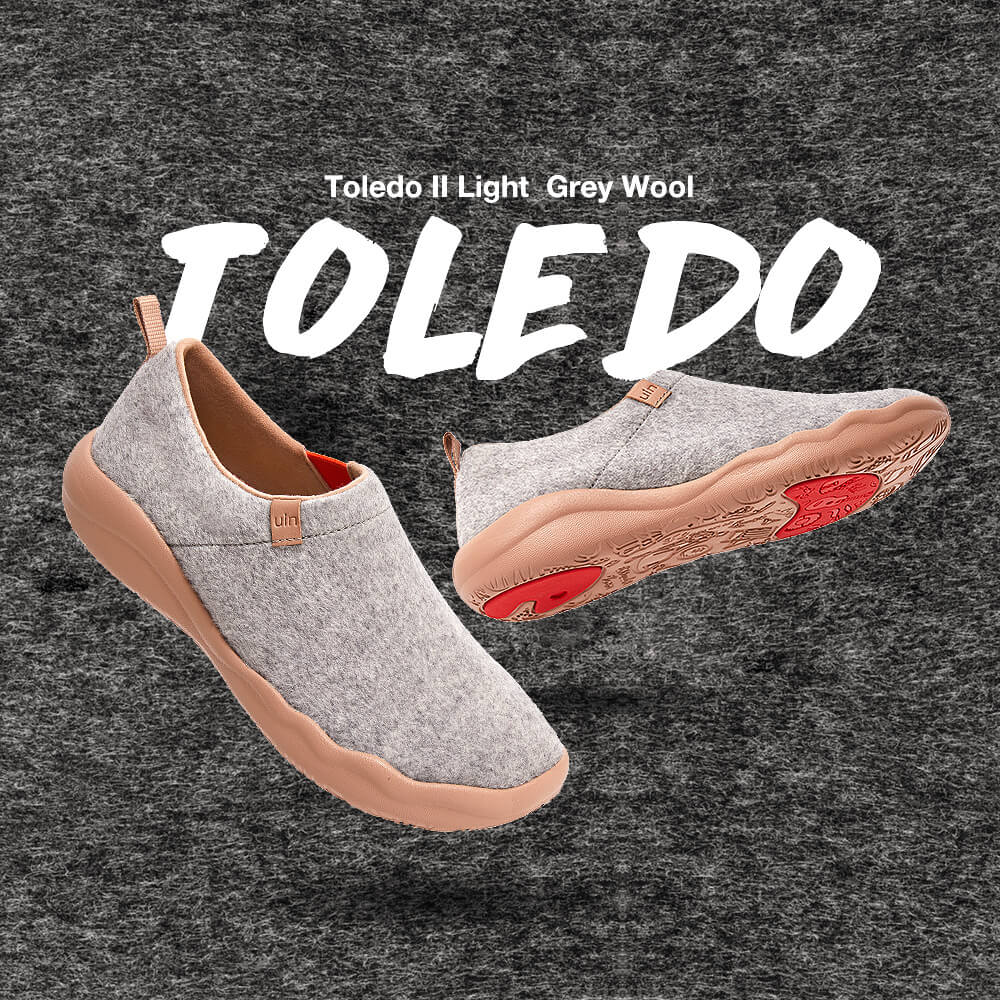 Toledo II Light Grey Wool Men