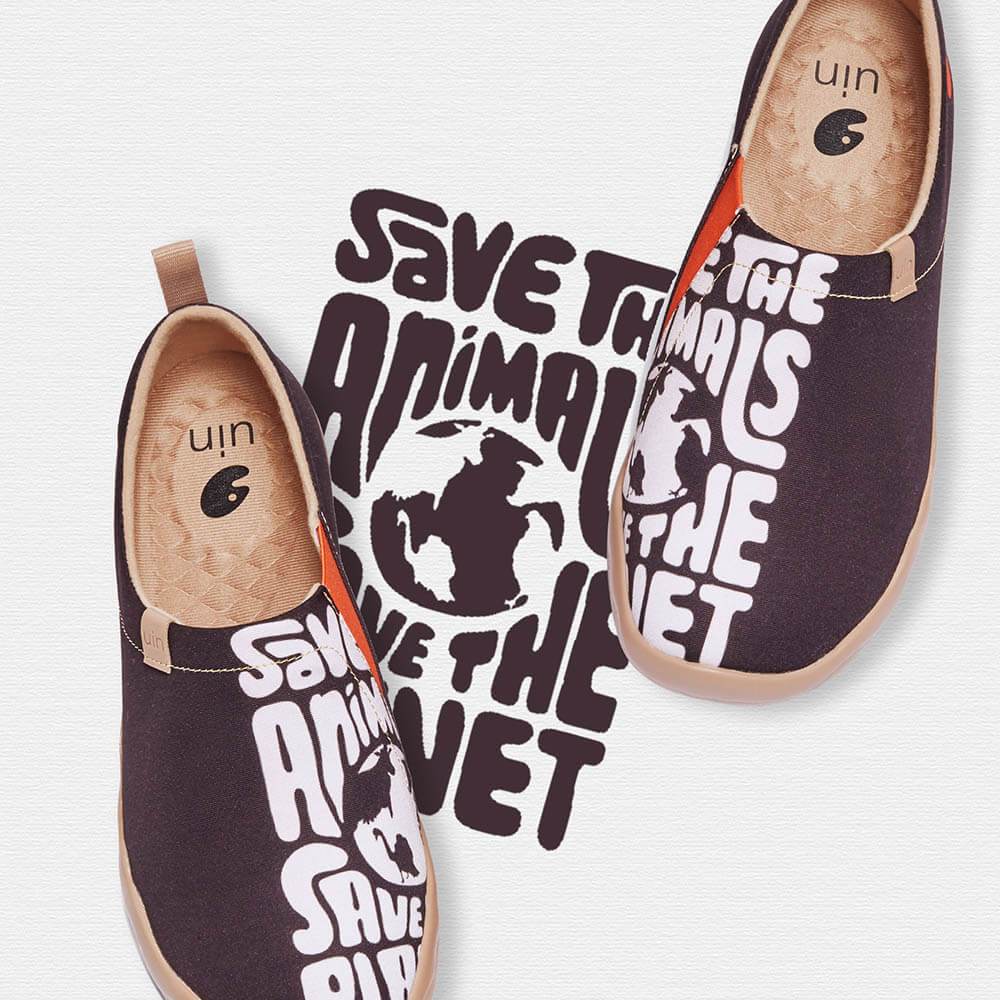 UIN Footwear Men Save the Planet Canvas loafers