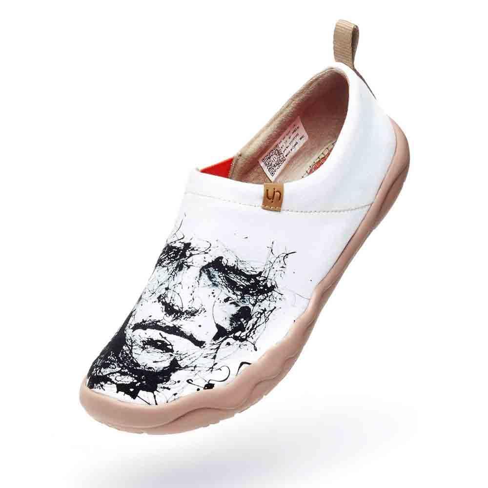 UIN Footwear Men SILENT MAN Art Design Loafers for Men Canvas loafers