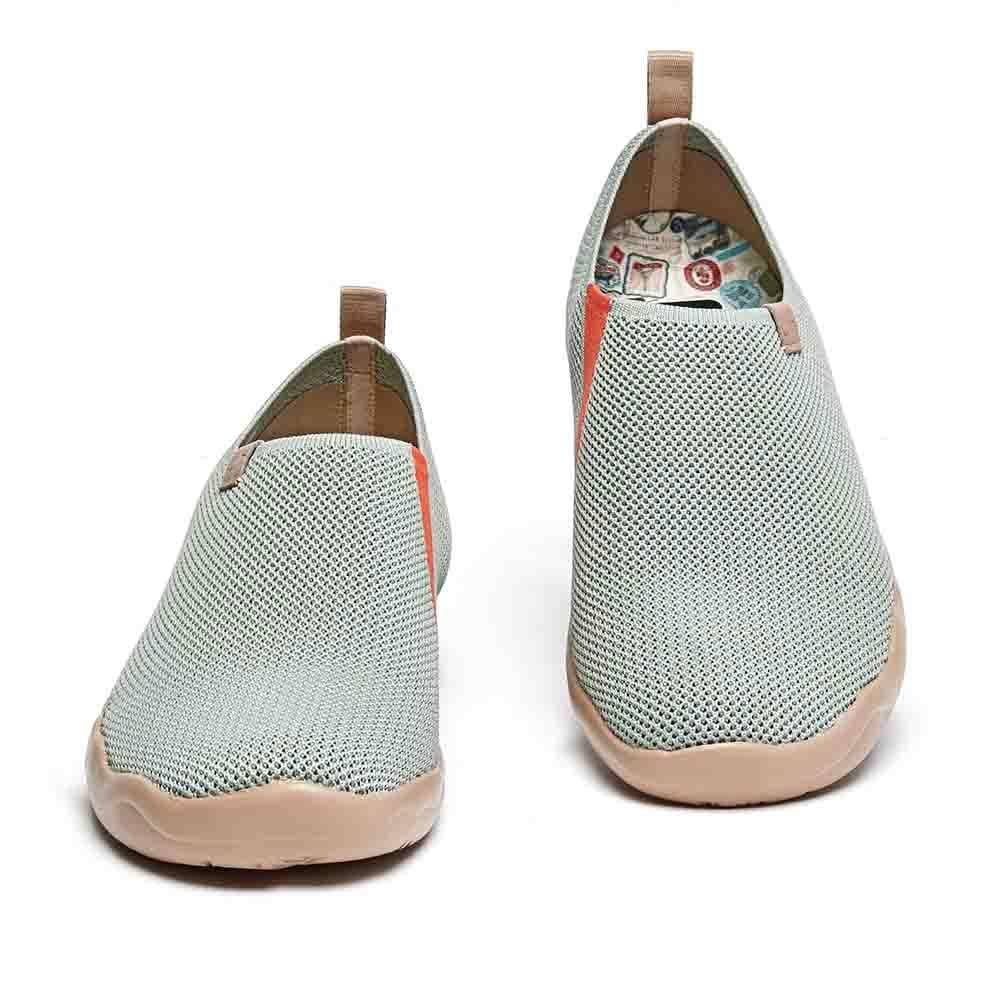 UIN Footwear Men Toledo Knitted Desert Sage Canvas loafers