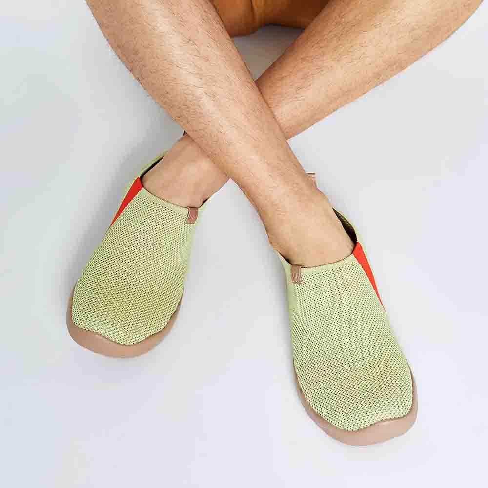 UIN Footwear Men Toledo Knitted Pale Green Men Canvas loafers