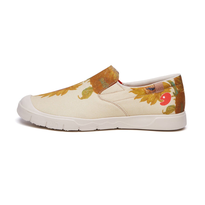 UIN Footwear Men Van Gogh Sunflowers Cadiz Men Canvas loafers