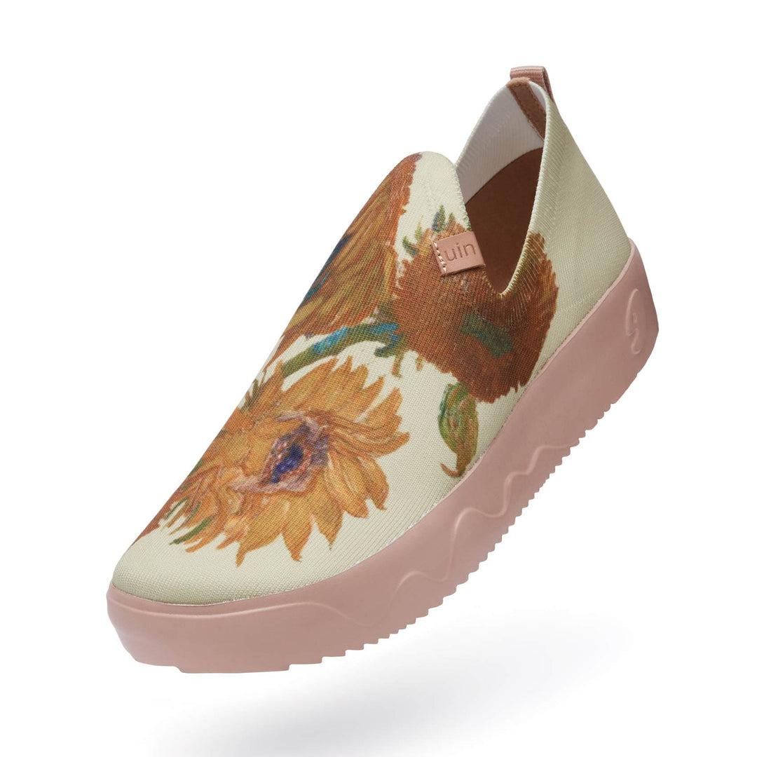 UIN Footwear Men Van Gogh Sunflowers Fuerteventura Men Canvas loafers