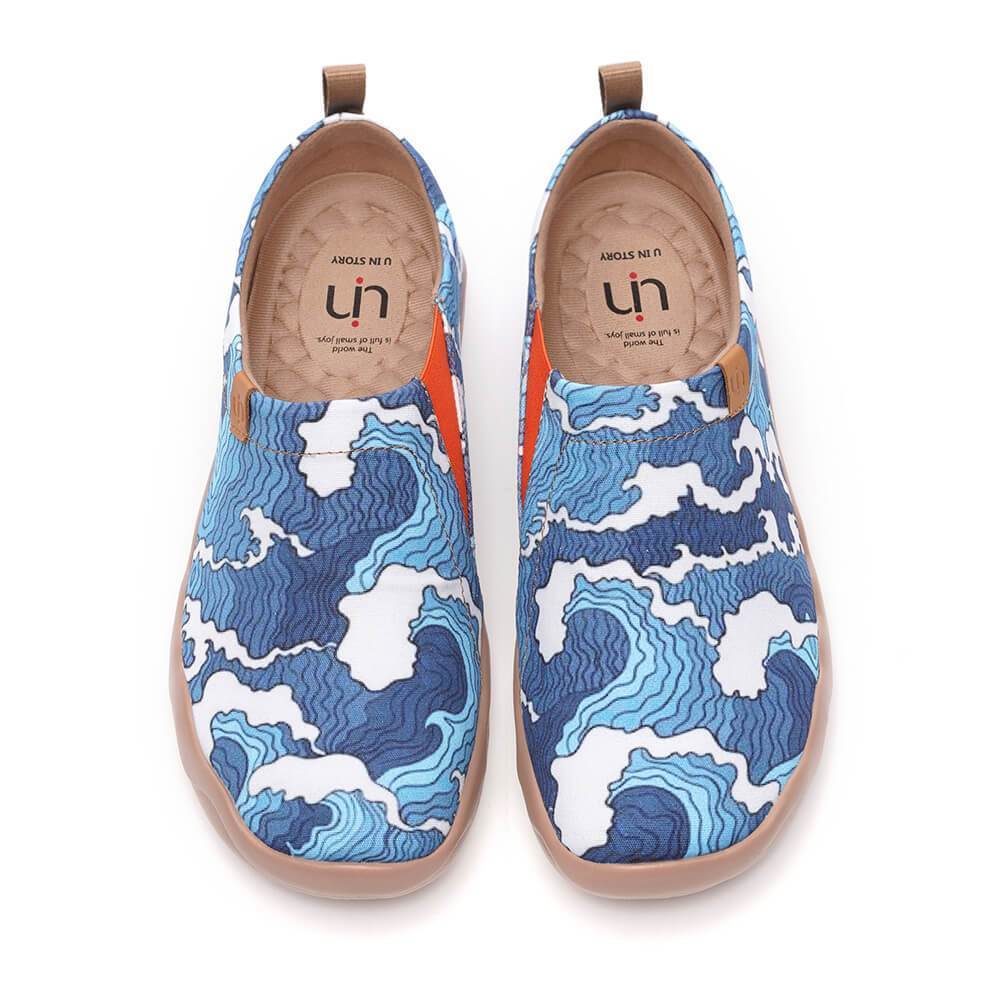 Wave Art Painted Canvas Shoes | UIN Footwear – UIN FOOTWEAR