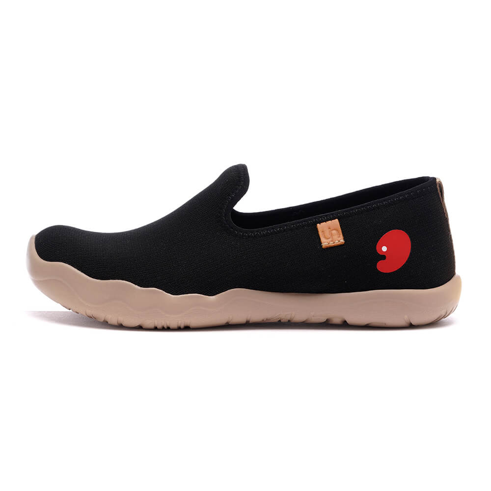 UIN Footwear Women Barcelona Knitted Black Canvas loafers