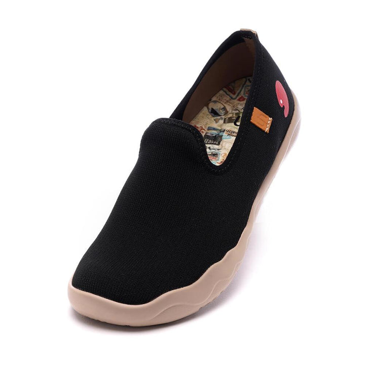 UIN Footwear Women Barcelona Knitted Black Canvas loafers