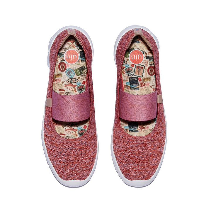 UIN Footwear Women Brick Pink Menorca VI Women Canvas loafers