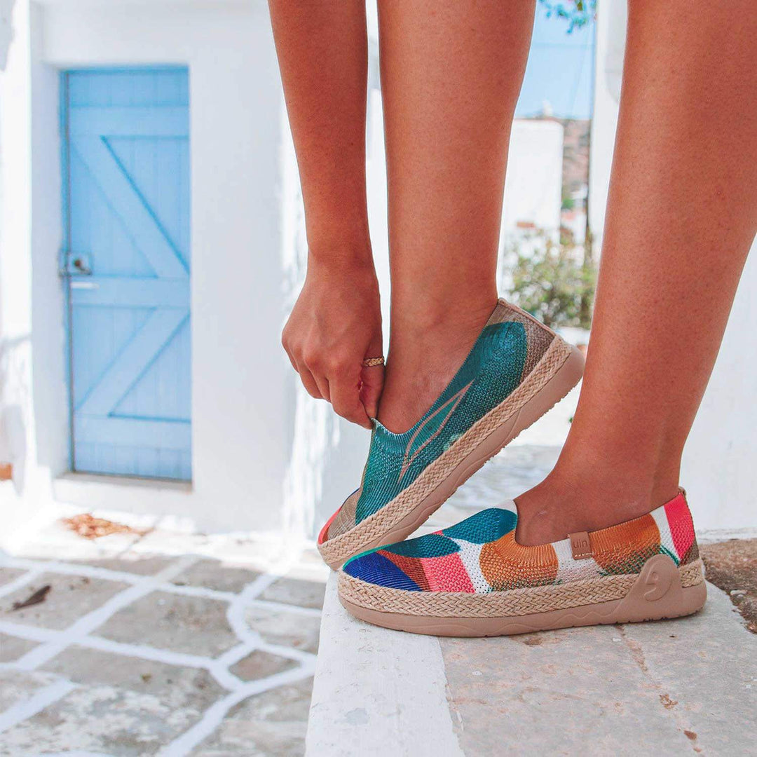 UIN Footwear Women Broad Leaf Marbella Canvas loafers