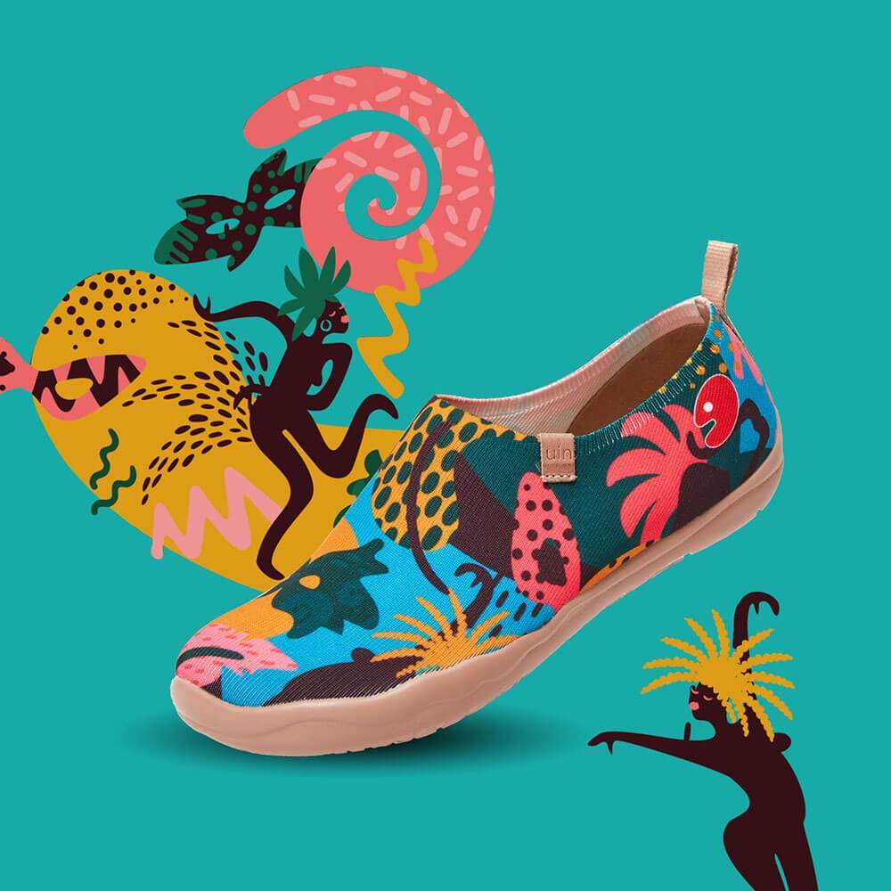 UIN Footwear Women Carnival Canvas loafers