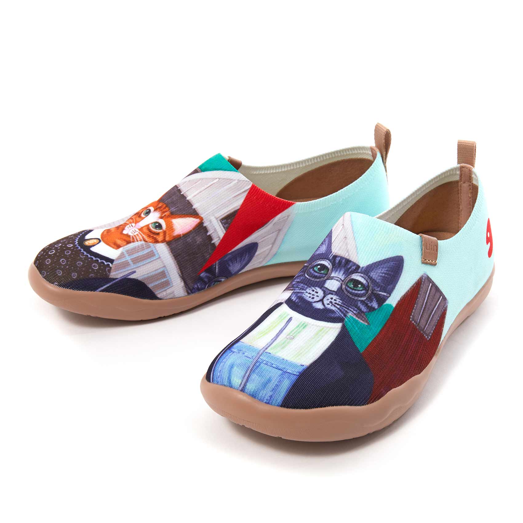 UIN Footwear Women Cat Couple Women-US Local Delivery Canvas loafers