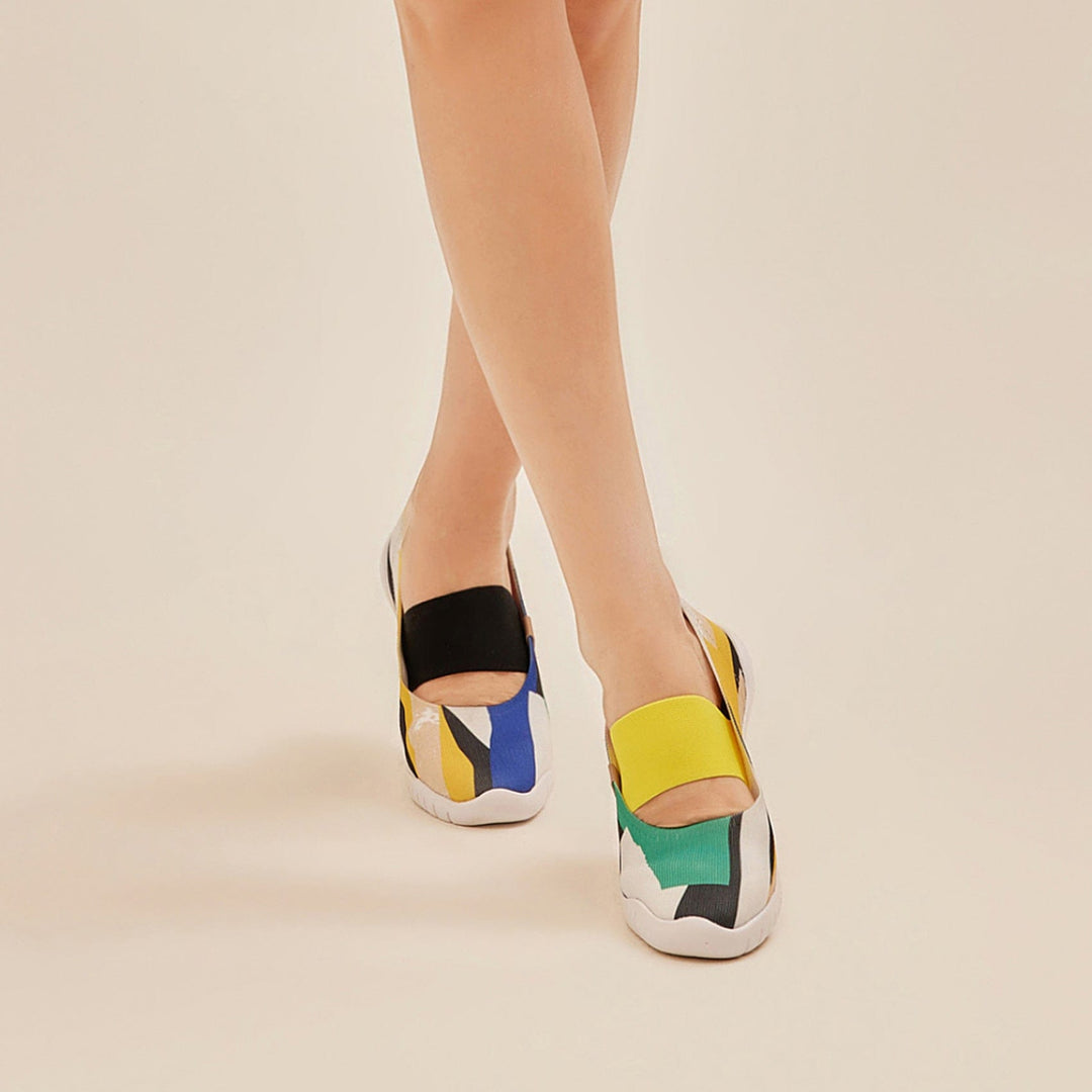 UIN Footwear Women Color Blocks Puzzle Menorca VI Women Canvas loafers